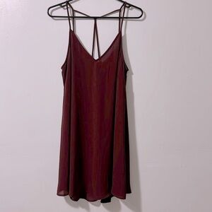 Lush | Burgundy Strappy Dress